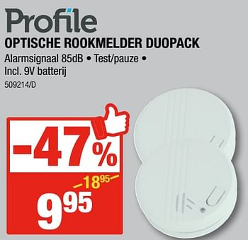 Promoties Optische rookmelder duopack - Profile - Geldig van 07/09/2017 tot 24/09/2017 bij HandyHome