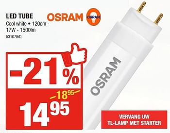 Promoties Led tube - Osram - Geldig van 07/09/2017 tot 24/09/2017 bij HandyHome