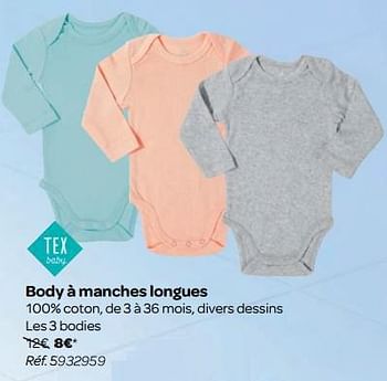 Promotion Carrefour Body A Manches Longues Tex Baby Bebe Grossesse Valide Jusqua 4 Promobutler