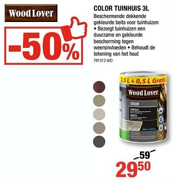 Promoties Woodlover color tuinhuis - Woodlover - Geldig van 07/09/2017 tot 24/09/2017 bij HandyHome