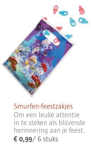 Promoties Smurfen-feestzakjes - Huismerk - Ava - Geldig van 08/09/2017 tot 30/10/2017 bij Ava