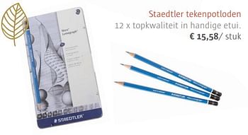 Promoties Staedtler tekenpotloden - Staedtler - Geldig van 08/09/2017 tot 30/10/2017 bij Ava