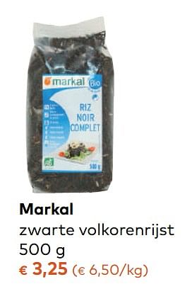 Promotions Markal zwarte volkorenrijst - Markal - Valide de 13/09/2017 à 10/10/2017 chez Bioplanet