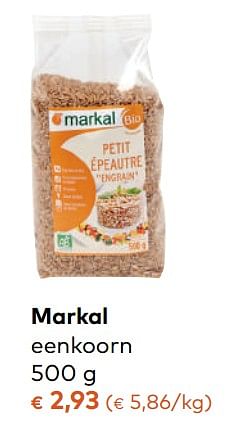Promoties Markal eenkoorn - Markal - Geldig van 13/09/2017 tot 10/10/2017 bij Bioplanet