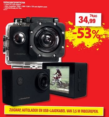 Promoties Dashcam-sportscam - Mr. Handsfree - Geldig van 20/09/2017 tot 01/10/2017 bij Hubo