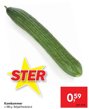 Promoties Komkommer - Huismerk - Makro - Geldig van 20/09/2017 tot 03/10/2017 bij Makro
