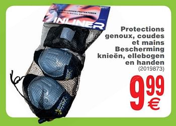 Promoties Protections genoux, coudes et mains bescherming knieën, ellebogen en handen - Huismerk - Cora - Geldig van 12/09/2017 tot 30/09/2017 bij Cora