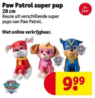 Promoties Paw patrol super pup - PAW  PATROL - Geldig van 19/09/2017 tot 24/09/2017 bij Kruidvat