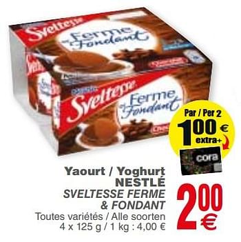 Promotions Yaourt - yoghurt nestlé - Nestlé - Valide de 19/09/2017 à 25/09/2017 chez Cora