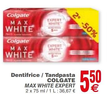 Promoties Dentifrice - tandpasta colgate - Colgate - Geldig van 19/09/2017 tot 25/09/2017 bij Cora