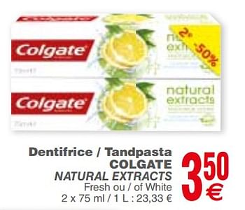 Promotions Dentifrice - tandpasta colgate - Colgate - Valide de 19/09/2017 à 25/09/2017 chez Cora