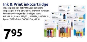 Promoties Ink + print inktcartridge - Huismerk - Action - Geldig van 20/09/2017 tot 26/09/2017 bij Action