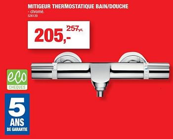 Promotions Mitigeur thermostatique bain-douche - Hansgrohe - Valide de 20/09/2017 à 01/10/2017 chez Hubo