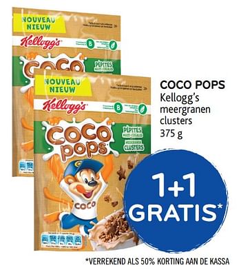 Promoties Coco pops kellogg`s - Kellogg's - Geldig van 20/09/2017 tot 03/10/2017 bij Alvo