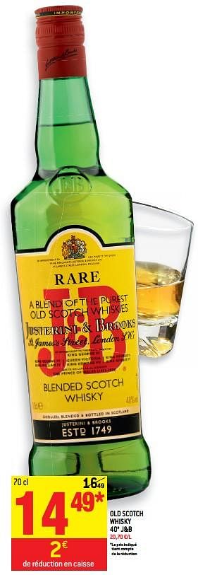 Promoties Old scotch whisky 40° j+b - J & B - Geldig van 20/09/2017 tot 26/09/2017 bij Match