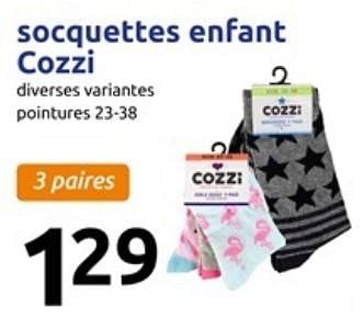 Promotions Socquettes enfant cozzi - Cozzi - Valide de 20/09/2017 à 26/09/2017 chez Action