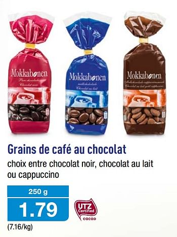 Promoties Grains de café au chocolat - Huismerk - Aldi - Geldig van 20/09/2017 tot 26/09/2017 bij Aldi