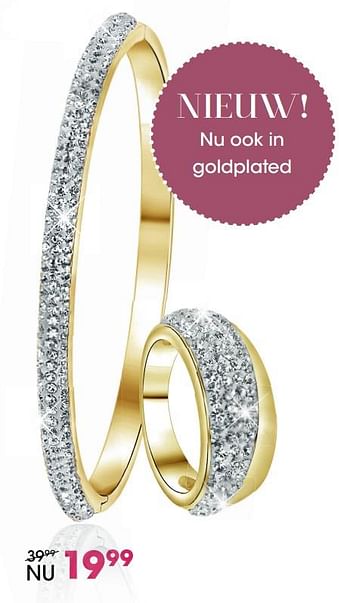 Promotions Colours by kate stalen, rosé- of goldplated sieraden met kristal - Huismerk - Lucardi - Valide de 19/09/2017 à 12/11/2017 chez Lucardi