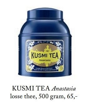 Promoties Kusmi tea anastasia losse thee - Kusmi - Geldig van 05/09/2017 tot 01/03/2018 bij De Bijenkorf