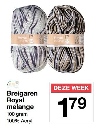 Promoties Breigaren royal melange - Huismerk - Zeeman  - Geldig van 23/09/2017 tot 29/09/2017 bij Zeeman
