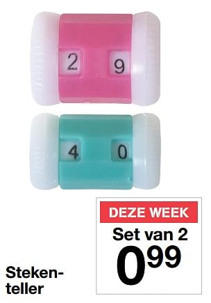 Promoties Stekenteller - Huismerk - Zeeman  - Geldig van 23/09/2017 tot 29/09/2017 bij Zeeman