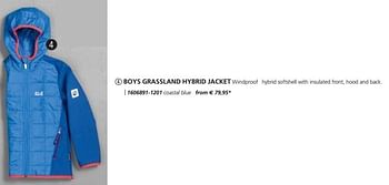 Promotions Boys grassland hybrid jacket - Produit Maison - Jack Wolfskin - Valide de 12/09/2017 à 31/03/2018 chez Jack Wolfskin