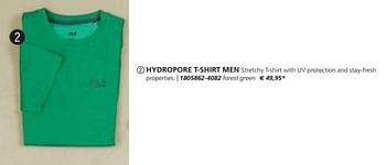 Promotions Hydropore t-shirt men - Produit Maison - Jack Wolfskin - Valide de 12/09/2017 à 31/03/2018 chez Jack Wolfskin