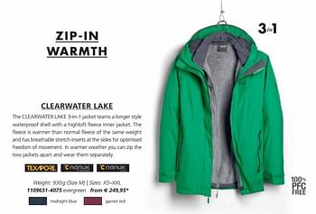Promoties Zip-in warmth clearwater lake - Huismerk - Jack Wolfskin - Geldig van 12/09/2017 tot 31/03/2018 bij Jack Wolfskin