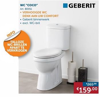 Promoties Wc coco - Geberit - Geldig van 26/09/2017 tot 23/10/2017 bij Zelfbouwmarkt