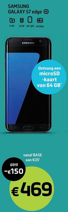 Promoties Samsung galaxy s7 edge - Samsung - Geldig van 20/09/2017 tot 07/10/2017 bij Base