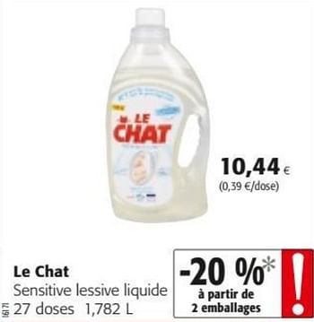Promotion Colruyt Le Chat Sensitive Lessive Liquide Le Chat Menage Valide Jusqua 4 Promobutler