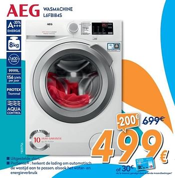Promoties Aeg wasmachine l6fbi84s - AEG - Geldig van 28/09/2017 tot 28/10/2017 bij Krefel