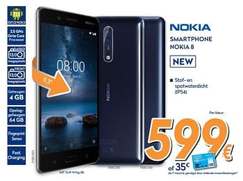 Promoties Smartphone nokia 8 - Nokia - Geldig van 28/09/2017 tot 28/10/2017 bij Krefel