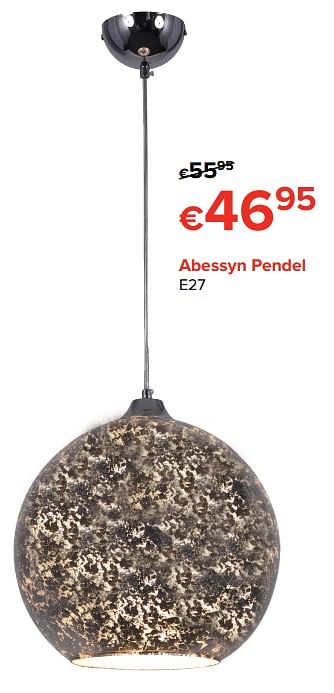 Promoties Abessyn pendel - Euro Light - Geldig van 29/09/2017 tot 23/10/2017 bij Euro Shop