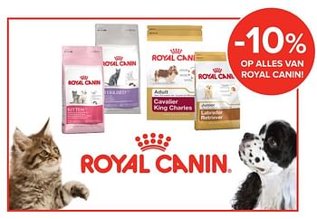Promoties -10% op alles van royal canin! - Royal Canin - Geldig van 29/09/2017 tot 23/10/2017 bij Euro Shop