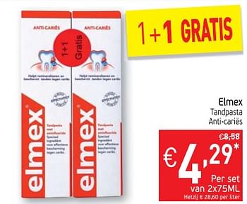 Promoties Elmex tandpasta - Elmex - Geldig van 26/09/2017 tot 01/10/2017 bij Intermarche