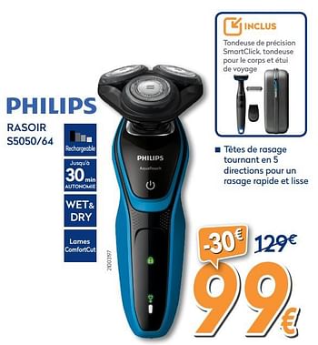 Promotions Philips rasoir s5050-64 - Philips - Valide de 28/09/2017 à 28/10/2017 chez Krefel