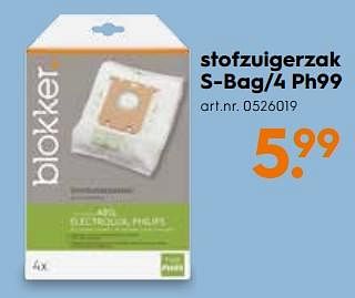 gemak produceren Actief Huismerk - Blokker Stofzuigerzak s-bag-4 ph99 - Promotie bij Blokker
