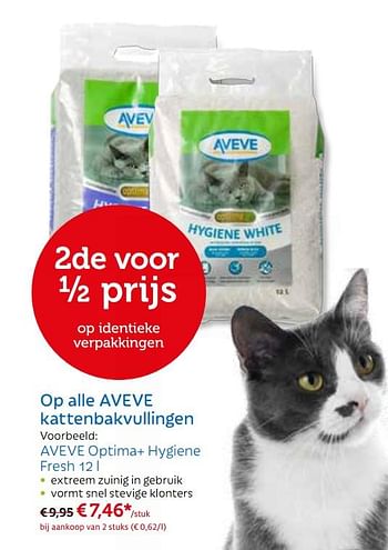 Promoties Aveve optima+ hygiene fresh 12 l - Huismerk - Aveve - Geldig van 09/04/2018 tot 22/04/2018 bij Aveve