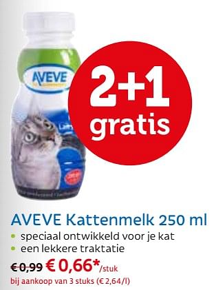 Promoties Aveve kattenmelk - Huismerk - Aveve - Geldig van 09/04/2018 tot 22/04/2018 bij Aveve