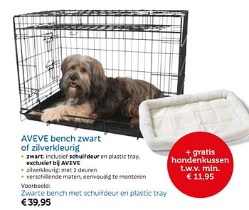 Promoties Aveve bench zwart of zilverkleurig - Huismerk - Aveve - Geldig van 09/04/2018 tot 22/04/2018 bij Aveve