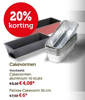 Promoties Cakevormen aluminium - Huismerk - Aveve - Geldig van 09/04/2018 tot 22/04/2018 bij Aveve