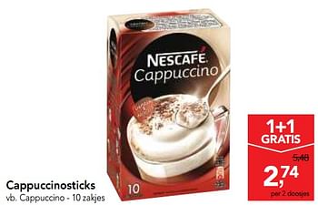 Promoties Cappuccinosticks cappuccino  - Nestlé - Geldig van 04/10/2017 tot 17/10/2017 bij Makro