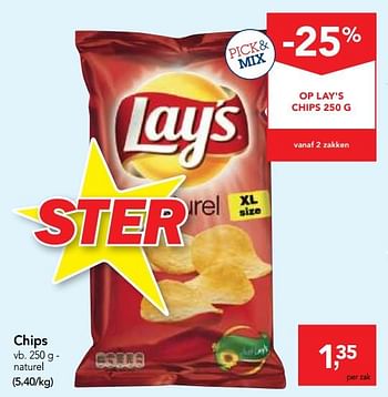 Promotions Chips naturel - Lay's - Valide de 04/10/2017 à 17/10/2017 chez Makro