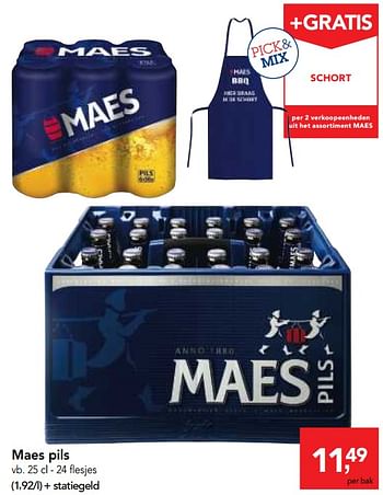 Promotions Maes pils - Maes - Valide de 04/10/2017 à 17/10/2017 chez Makro