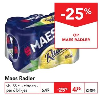 Promoties Maes radler - Maes - Geldig van 04/10/2017 tot 17/10/2017 bij Makro