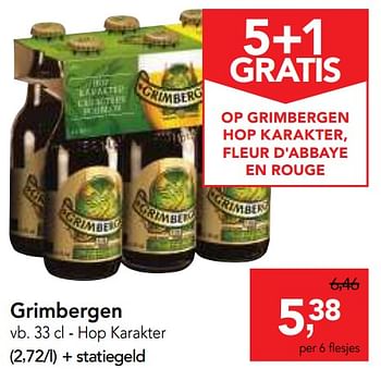 Promotions Grimbergen hop karakter - Grimbergen - Valide de 04/10/2017 à 17/10/2017 chez Makro