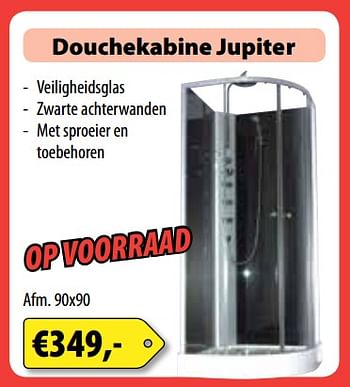 Promoties Douchekabine jupiter - Jupiter - Geldig van 02/10/2017 tot 31/10/2017 bij Bouwcenter Frans Vlaeminck