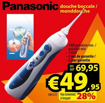 Promoties Panasonic douche boccale - monddouche ew1211 - Panasonic - Geldig van 29/09/2017 tot 31/10/2017 bij ElectroStock