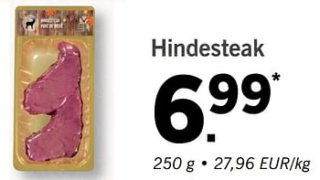 Promotions Hindesteak - Produit maison - Lidl - Valide de 01/10/2017 à 05/11/2017 chez Lidl
